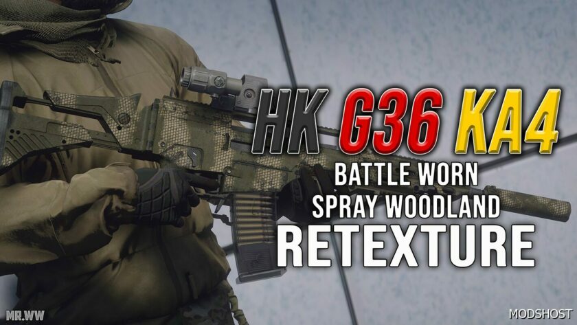 GTA 5 Weapon Mod: ‘HK G36 KA4’ Woodland Spray Retexture (Featured)