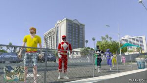 GTA 5 Player Mod: Mighty Morphin Power Rangers (Add-On Peds) (Image #2)