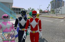 GTA 5 Player Mod: Mighty Morphin Power Rangers (Add-On Peds) (Image #3)