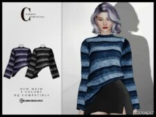 Sims 4 Oversized Sweater T-548 mod