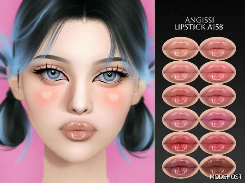 Sims 4 Lipstick A158 mod