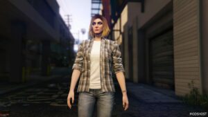 GTA 5 Player Mod: MP Female Custom Plaid Shirts (Image #3)