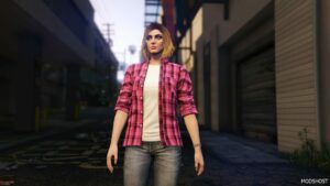 GTA 5 Player Mod: MP Female Custom Plaid Shirts (Image #4)