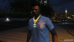 GTA 5 Player Mod: Gold Skull Chain for MP Male Sp/Fivem Ready V1.1 (Image #3)