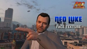 GTA 5 NED Luke’s Face for Michael mod