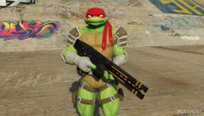 GTA 5 Player Mod: Raphael (Tmnt) – Fortnite Add-On PED (Image #4)