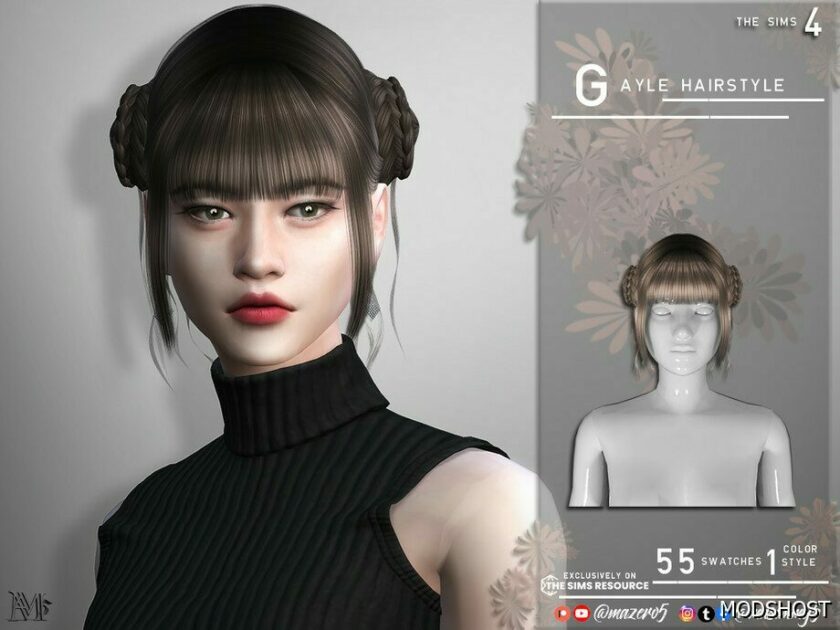 Sims 4 Gayle Hairstyle mod