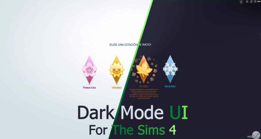 Sims 4 Dark Mode UI for The Sims 4 mod