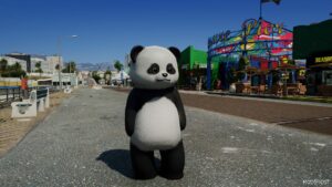 GTA 5 Player Mod: Panda MAN Add-On PED (Featured)