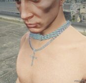 GTA 5 Player Mod: Rich Chain with Diamonds for MP Male (Image #2)