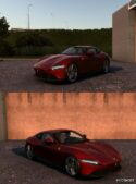 ETS2 Ferrari Car Mod: 2021 Ferrari Roma Spider 1.49 (Image #2)