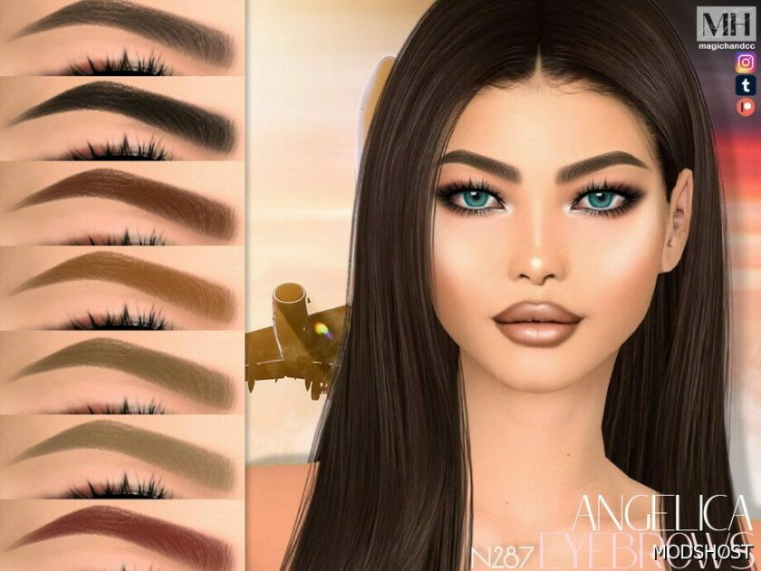 Sims 4 Angelica Eyebrows N287 mod