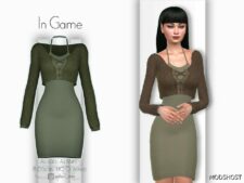 Sims 4 Female Clothes Mod: Madelyn Dress – CNA 375 (Image #2)