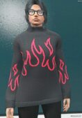 GTA 5 Player Mod: Oversized Jumper for MP Female V3.0 (Image #4)