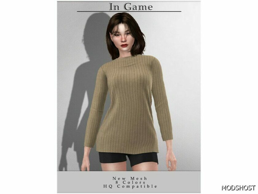 Sims 4 Oversized Sweater and Shorts O-44 mod