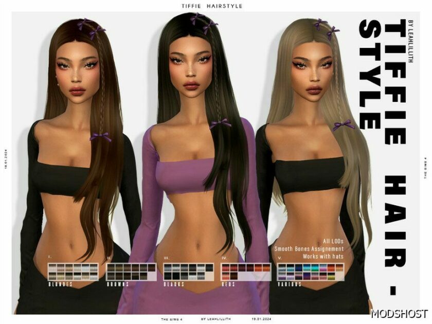 Sims 4 Tiffie Hairstyle mod