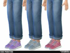 Sims 4 Kid Shoes Mod: Sneakers (Children) – S012415 (Image #2)