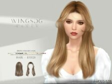 Sims 4 Wings EF0128 Messy Straight Hair mod
