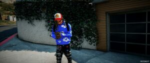 GTA 5 Player Mod: Denim Tears Hoodie for MP Male (Image #2)