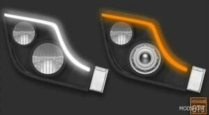 ETS2 Mercedes Actros 2014 Tuning Headlights mod