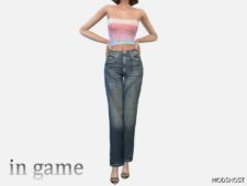 Sims 4 Jeans Clothes Mod: Loose MID Rise Jeans (Image #2)
