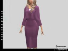 Sims 4 Dress Clothes Mod: Carleen Dress (Image #2)