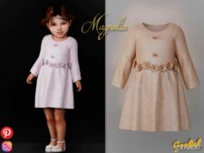 Sims 4 Magnolia – Cute Floral Dress mod