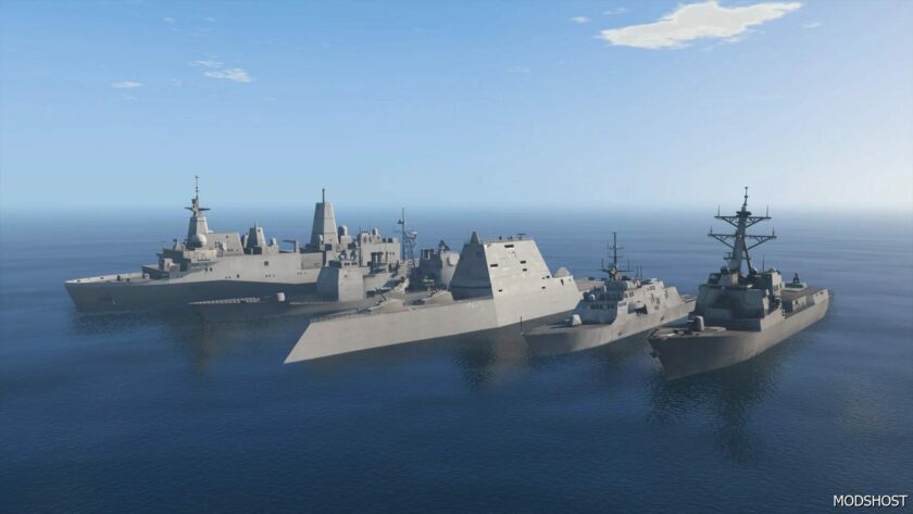 GTA 5 Vehicle Mod: US Navy Fleet Surface Vessels Add-On | Working Weapons V2.0 (Featured)