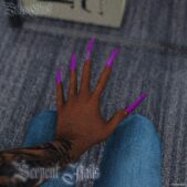 GTA 5 Player Mod: Serpent Nail SET for MP Female (Image #4)