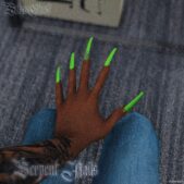 GTA 5 Player Mod: Serpent Nail SET for MP Female (Image #5)