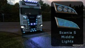 ETS2 Scania S Middle Lights Blinkers Built-In V3.0 mod