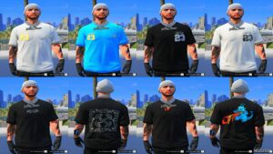 GTA 5 Player Mod: Off-White Graphic Tee’S Pack for MP Males (Image #2)