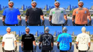 GTA 5 Player Mod: Off-White Graphic Tee’S Pack for MP Males (Image #3)