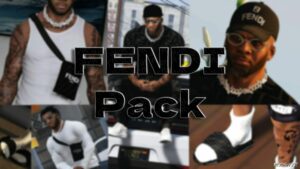 GTA 5 Player Mod: Fendi Pack for Franklin (Featured)