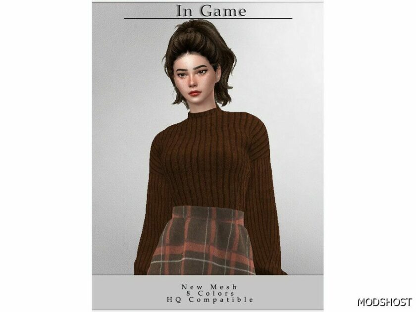 Sims 4 Cotton Sweater T-568 mod