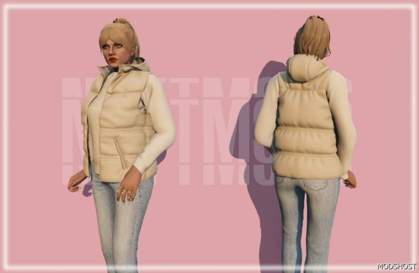 GTA 5 Hooded Puffer Vest for MP Female mod