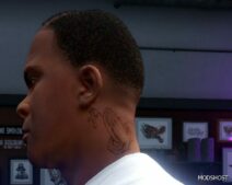 GTA 5 Player Mod: Franklin CUT Neck Tattoos Form The Official Artwork (Image #4)