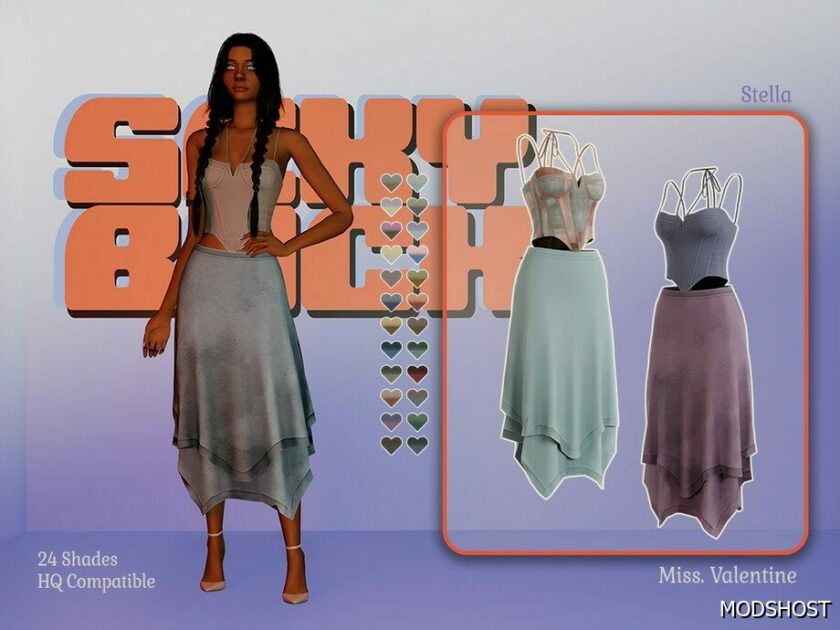 Sims 4 Stella Dress-Outfit mod