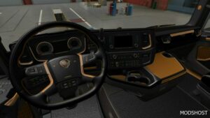ETS2 Scania 2016 Black Yellow Interior 1.49 mod