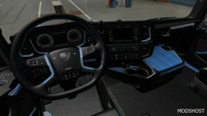 ETS2 Scania S Black and Blue Interior 1.49 mod