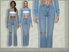 Sims 4 Identity Jeans Bootcut. mod