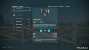 FS22 Increase Maximum Purchase Limit for Animals mod