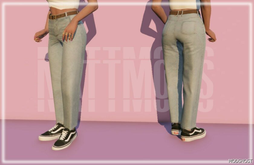 GTA 5 Player Mod: Cropped Straight FIT Jeans for MP Female (Featured)