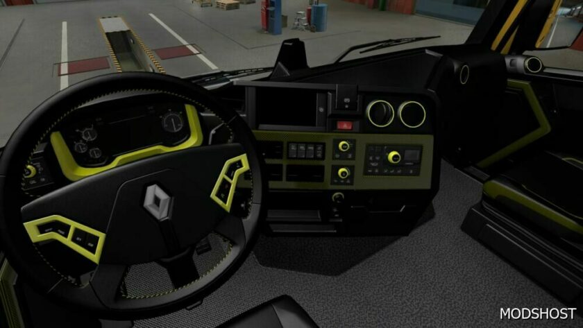 ETS2 Renault T Black & Yellow Interior 1.49 mod