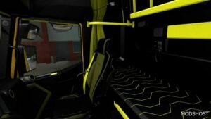 ETS2 Renault Mod: T Black & Yellow Interior 1.49 (Image #2)