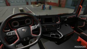 ETS2 Scania S & R 2016 LUX Black Red Interior 1.49 mod