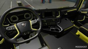 ETS2 Scania S & R 2016 LUX Black Yellow Interior 1.49 mod
