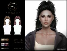 Sims 4 Y2K Ponytail Hairstyle 080224 mod