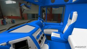 ETS2 DAF Mod: XF105 Blue White Interior 1.49 (Image #2)