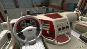 ETS2 DAF XF105 White Red Interior 1.49 mod